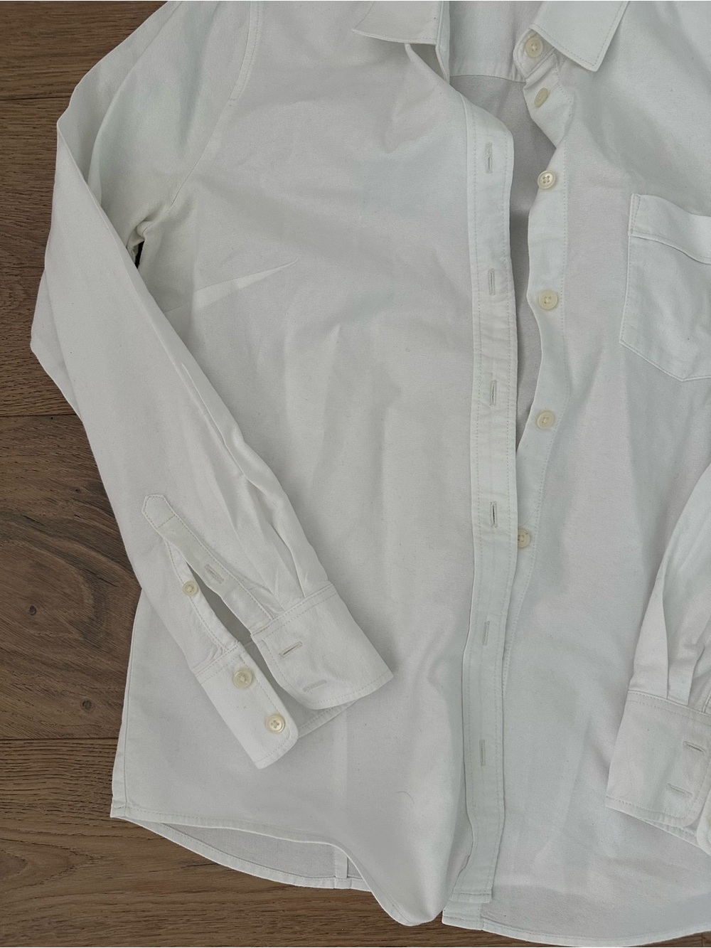 J. Crew Factory Fitted Button-Down Shirt White S - Picture 7 of 10